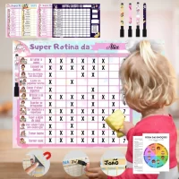 Magnético Geladeira Imã Planner Organizacional Infantil com Reescrita - Oferta Especial