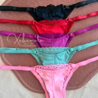 Kit 5 Calcinhas Plus Size Fio Duplo com Renda e Alças Reguláveis - Conforto e Elegância