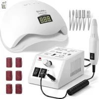 Kit Manicure Sun 5 com Lixa Elétrica e Lixadeira Mercedes - Profissional e Bivolt