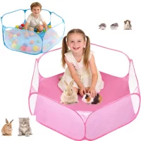Piscina Infantil de Bolinhas 120cm Dobrável com Brinquedos e Segurança para Bebês e Pets
