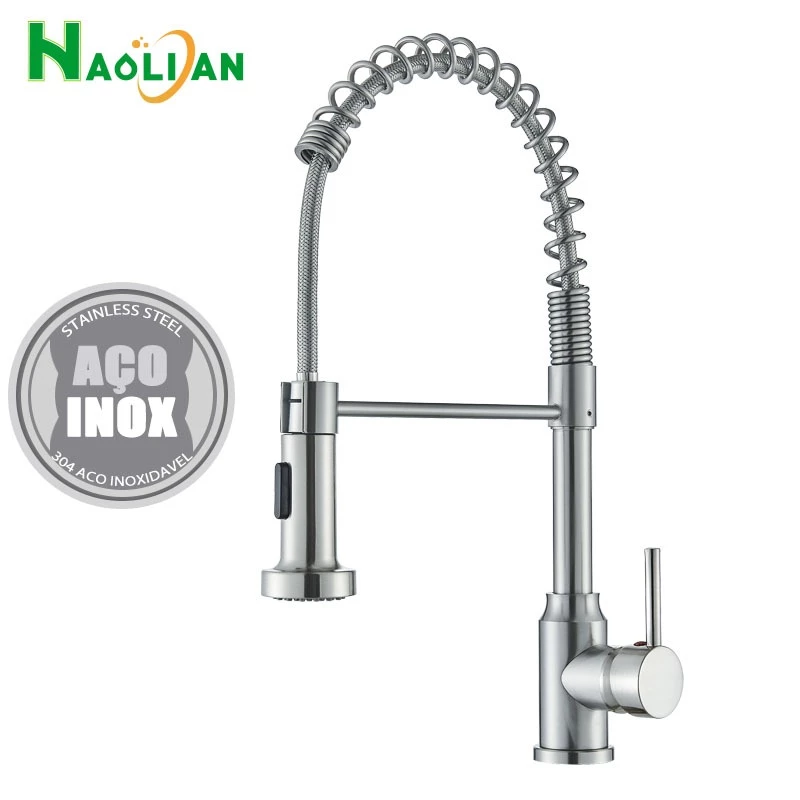 Torneira Cozinha Gourmet Monocomando inox com Spray Extensor - Praticidade e Elegância