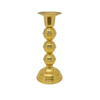 Castiçal de Latão Dourado para Velas de 7 Dias - Artesanal e Resistente