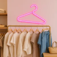 Letreiro Neon Led Rosa 40x22cm com Alta Qualidade e Desconto Especial