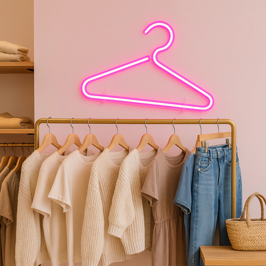 Letreiro Neon Led Rosa 40x22cm com Alta Qualidade e Desconto Especial