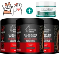 Kit 3X Gel Redutor de Medidas Pimenta Negra Morena Brasil com Ação Termogênica e Desintoxicante