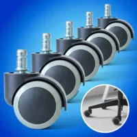 Kit de 10 Rodinhas Silicone para Cadeiras - Movimento Silencioso e Durável