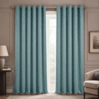 Cortina Jacquard Medalhão Premium para Sala e Quarto - Luxo e Desconto