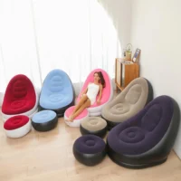 Conjunto Poltrona e Puff Inflável Ultra Lounge com Design Moderno e Confortável