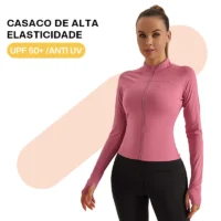 Jaqueta Feminina de Corrida com Proteção UV – Alta Qualidade