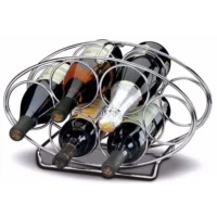 Adega Oval Cromada | Armazenamento de Vinhos Elegante