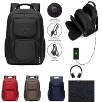 Mochila Impermeável Masculino e Feminino com Compartimentos e USB