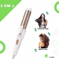 Modelador De Cachos E Chapinha 2 Em 1 Mini Alisador Profissional