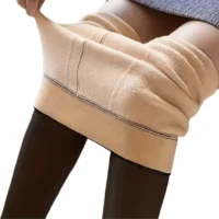 Meia Calça Térmica de Lã Bege Translúcida - Conforto e Aquecimento