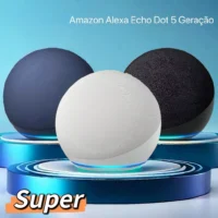 Alaxe5 Alto Falante Bluetooth com Luzes LED e Funções Inteligentes