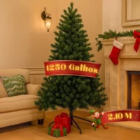 Árvore de Natal Luxo Verde 2,10m com Galhos Reforçados - Decoração de Natal