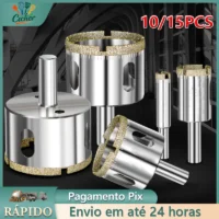 Brocas diamantadas para furar vidro e granito com alta precisão | Kit completo