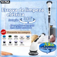 Escova de limpeza elétrica ajustável com rotação 360° | Limpeza eficiente