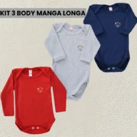 Kit Body Bebê Manga Longa - Conforto e Praticidade no Inverno