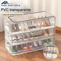 Caixa Organizadora de Sapatos com Tampa Transparente – Ótimo Custo-Benefício