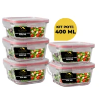 Kit de Potes de Vidro Herméticos para Armazenar Com Segurança e Estilo