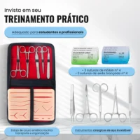 Kit de Sutura Treinamento Completo com 25 Peças