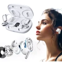Fone Bluetooth 5.4 Dual Esportivo com Gancho Prova de Suor