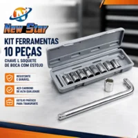 Kit ferramentas essenciais com 10 peças para suas tarefas