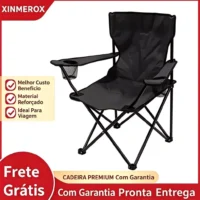 Cadeira Dobrável para Acampamento e Pesca com Bolsa - Conforto e Praticidade