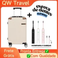Mala de Viagem Média com Rodas 360° e Segurança – Ótimo Custo-Benefício