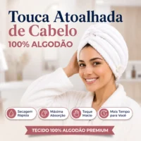 Toalha de Cabelo Secável com Fixação – Conforto e Praticidade