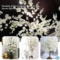 Buquê Flores de Cerejeira Pessegueiro Artificial com 200 Flores | Decoração Elegante