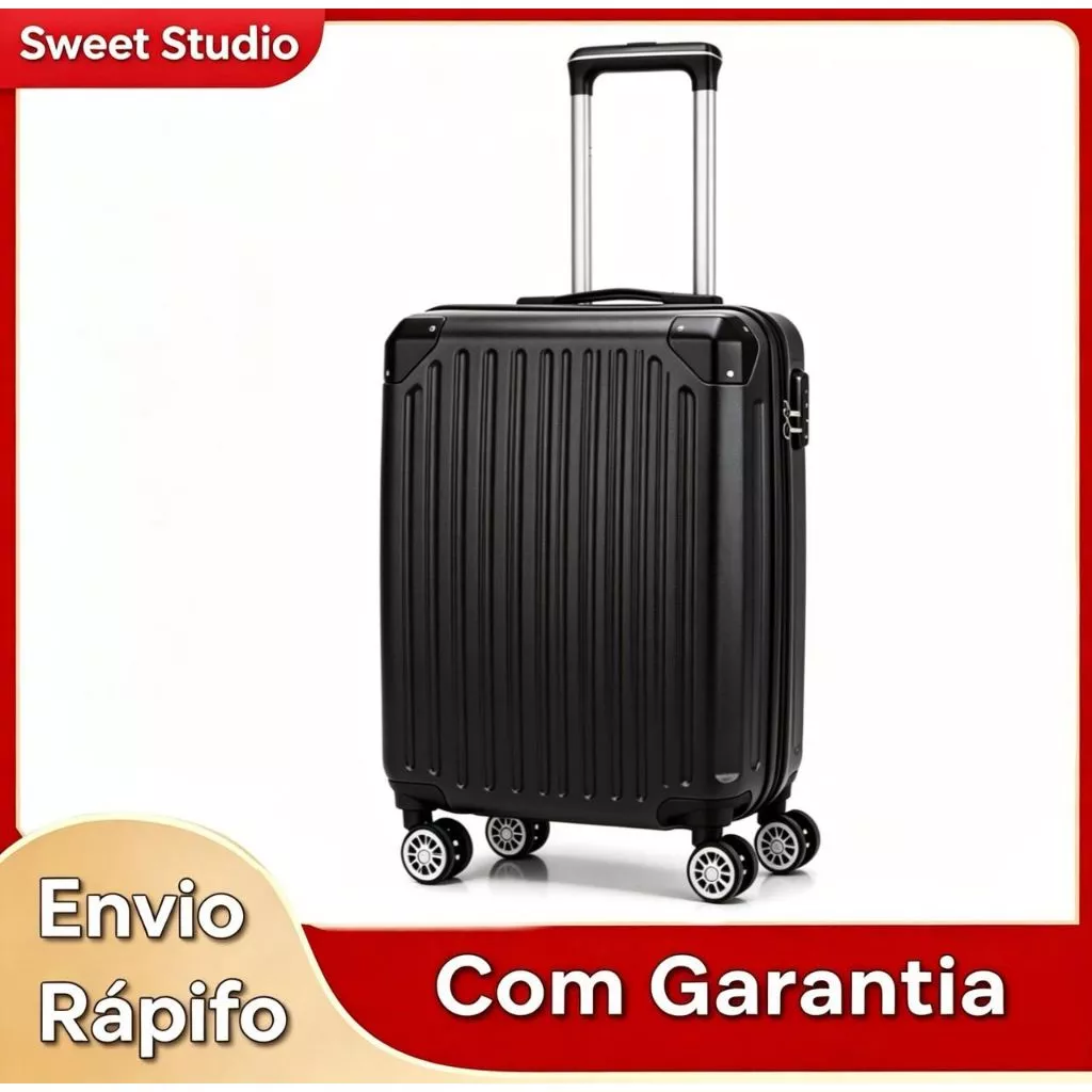Mala de Viagem Bordo Extensível com Rodas 360° - Segurança e Leveza