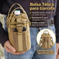 Bolsa Tática Porta Garrafa 1.5L - Resistente e Multifuncional