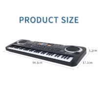 Piano de Teclado Portátil com 61 Teclas e Recursos Educativos