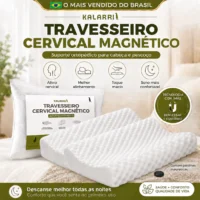 Travesseiro Cervical Ortopédico Magnético com Infravermelho - Conforto