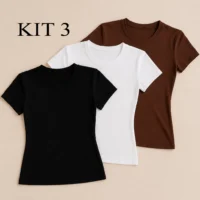 Blusa Slim Fit Feminina para Academia e Dia a Dia