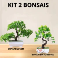Kit de Bonsai Artificial Nuvem e Fortuna para Decoração e Prosperidade