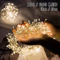 Luz De Corda De Fada LED - Iluminação Decorativa para Festas e Natal