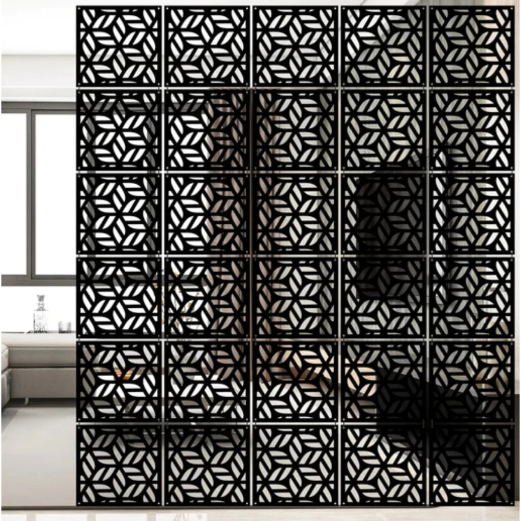 Kit Painéis Vazados Decorativos em MDF Preto | Mix de Design