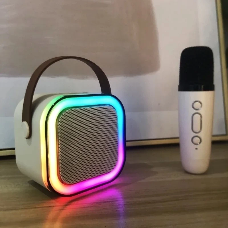 Alto-falante Bluetooth Karaoke com Luzes LED e Microfone