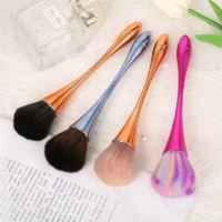 Pincel Ouro Rosa para Maquiagem Profissional e Macio