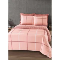 Capa de Edredom Solteiro Rosa – Conforto e Estilo