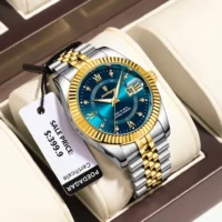 Relógio Masculino de Luxo POEDAGAR - Elegância à Prova d''Água