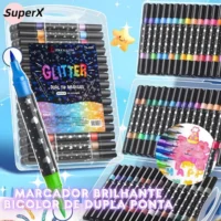 Marcador Metálico Brilhante para Diversão e Criatividade | Kit Completo