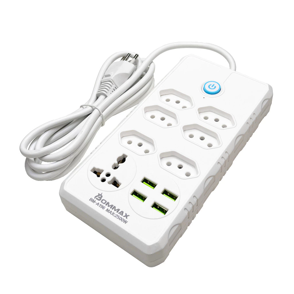 Filtro de Linha com 6 Tomadas, USB e Tomada Universal - Ótimo Custo-Benefício