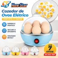 Cozedor de Ovos Elétrico Portátil com Diversas Funções – Praticidade Diária
