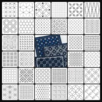 Molde para bordado sashiko com material de alta qualidade