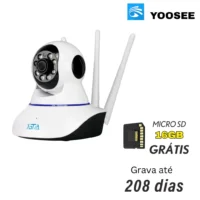 Câmera IP Wifi Wireless 3 Antenas com Visão Noturna