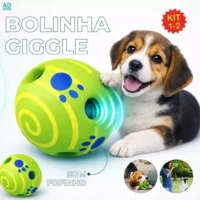 Bola Interativa para Cães 8/10CM - Brinquedo Divertido e Resistente