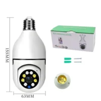 Câmera Segurança 360° Wi-Fi HD com Visão Noturna e Áudio Bidirecional